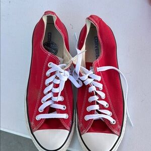 Converse Red Canvas Sneakers